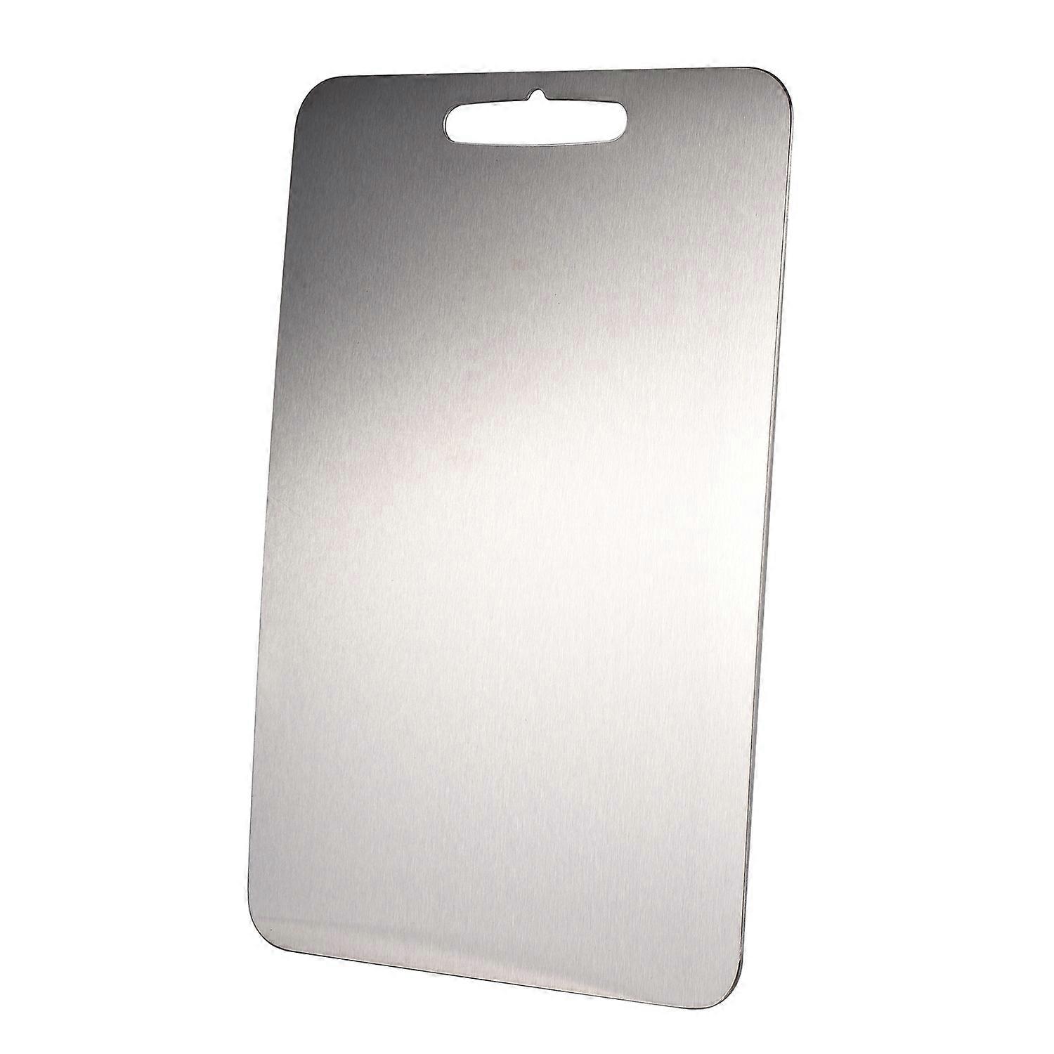 Set Of 2 Stainless Steel Cutting Board with Handle Non-Stick Chopping Board for Meat Fruit Vegetable