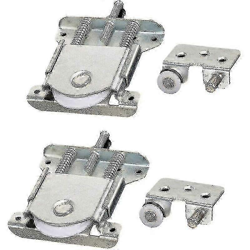 أبواب منزلقة لباب خزانة الملابس ، عجلات ، عجلات ، عجلات ، بكرات ، أدلة مع وسادة امتصاص الصدمات ، سعة الحمولة 20 كجم 2 قطعة