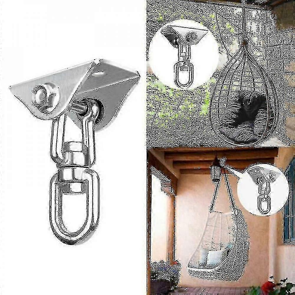 Hammocks 360 Hammock Chair Hanging Ceiling Mount Spring Snap Swivel Hooks Hardware Kit D[S