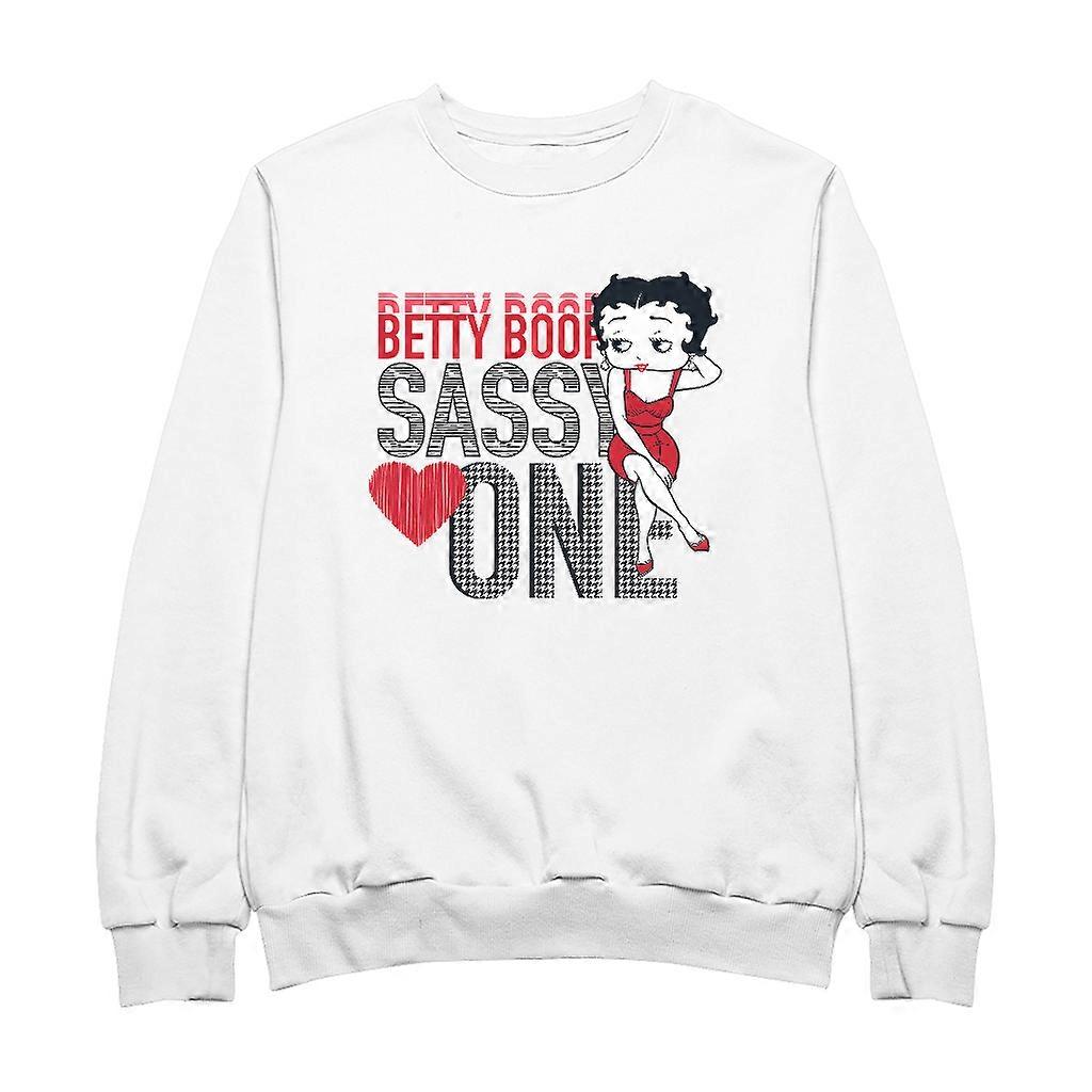 Betty Boop Sassy One Houndstooth Pattern Men's Sweatshirt