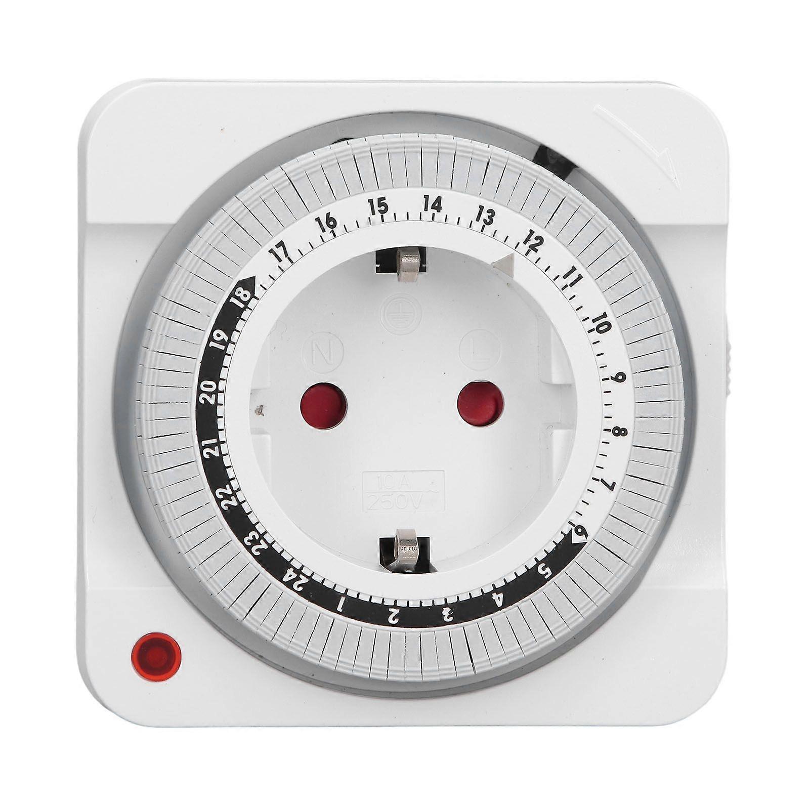 Timer Socket Mechanical 24 Hour 15 Minute Increment Automatic Countdown Outlet Timer for Electric Bike EU Plug 230V