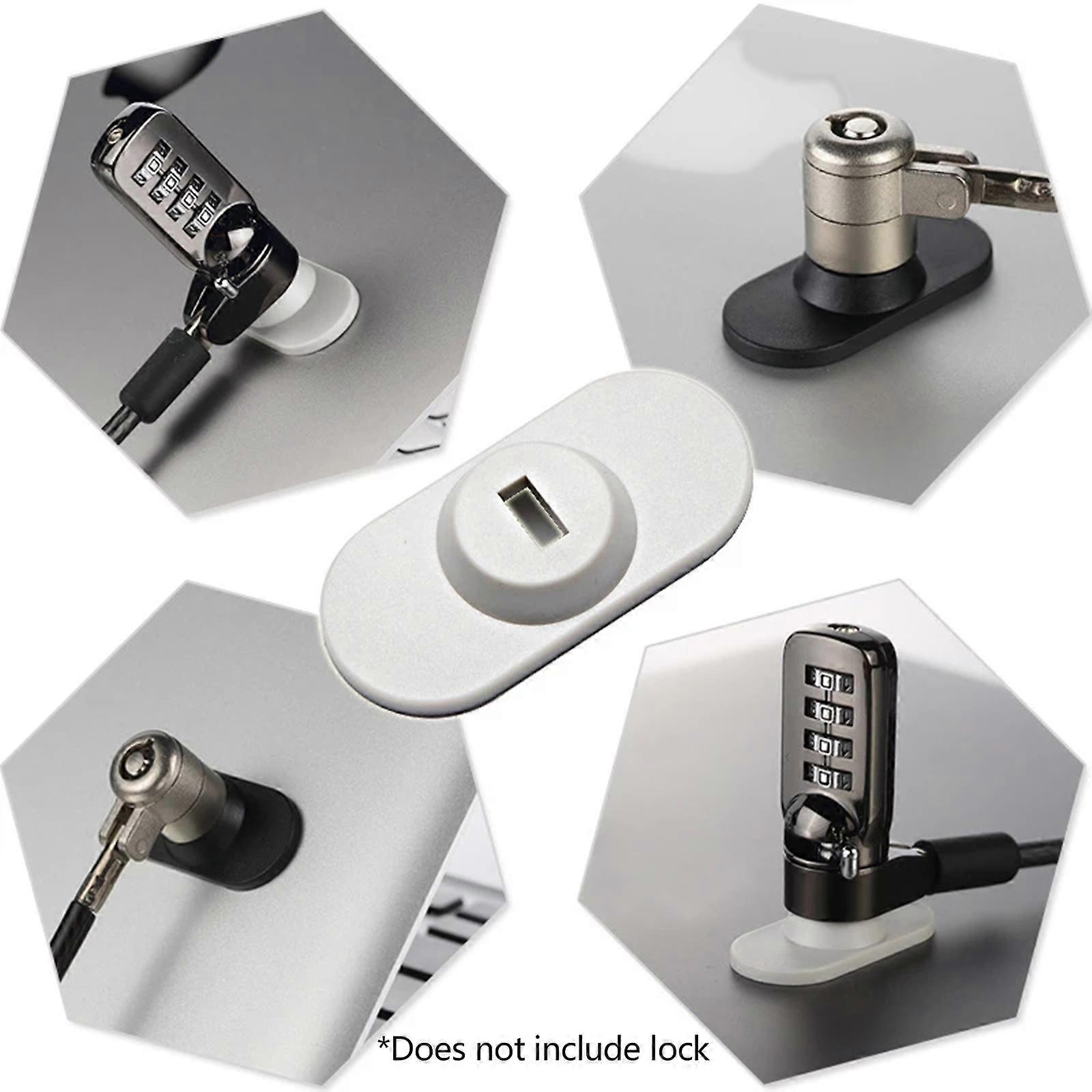 Tablet Laptop Lock with Security Lock Base Kit Laptop Tablet Anti-Theft Lock Hole For Pad Tablets Notebook Safety Silver gray