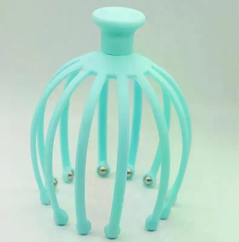 Boussder 1Pcs Head Massager Octopus Scalp Neck Massage Stress Relax Spa Healing Alloy Health Care To