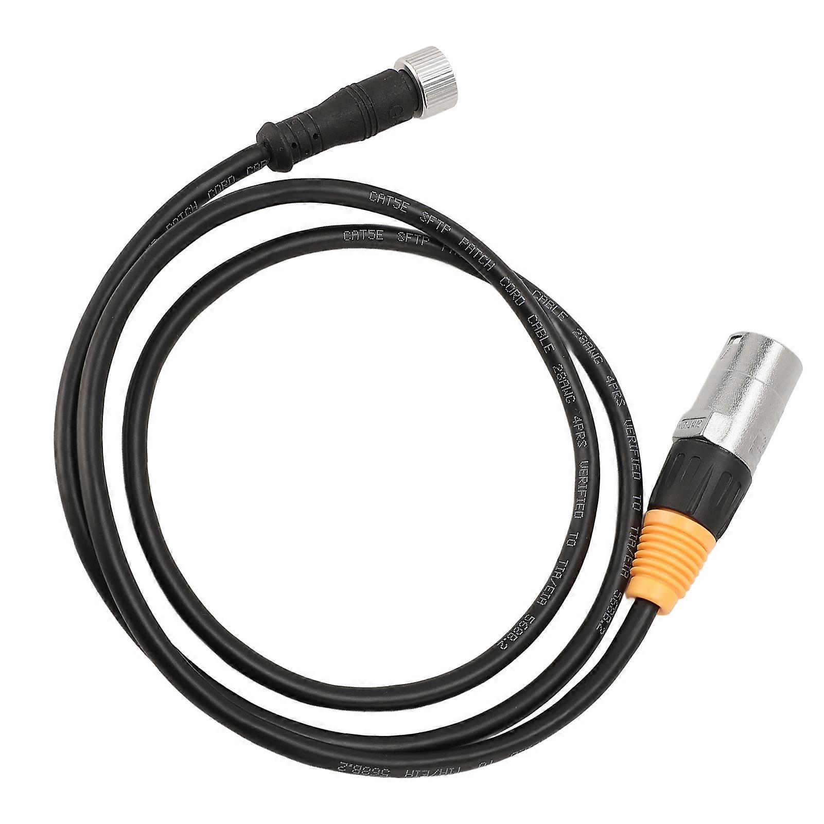 Network Patch Cord Extender Water Proof RJ45 to M12-5P Female Ethernet LAN Network Extension Cable 