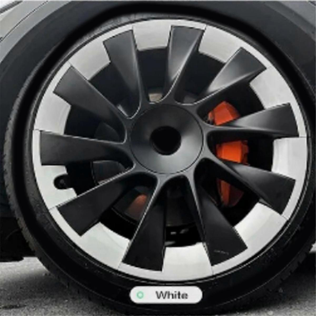40Pcs for Model Y 20-23 Hub Cap Rim Patch 20 Inch Wheel, White
