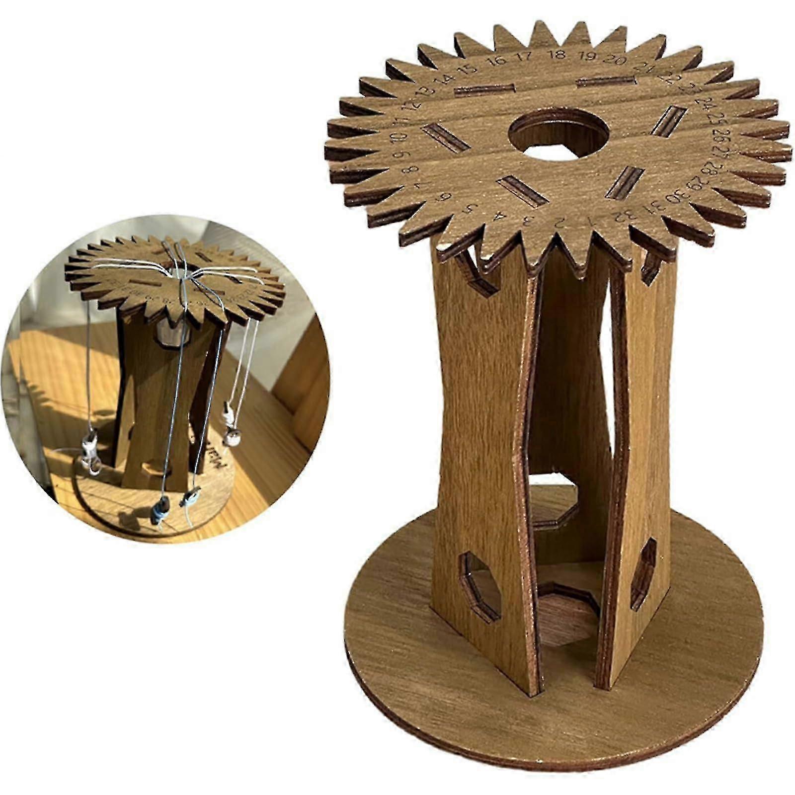 Weaving Sring with Wooden Handles for DIY Bracelet Braided Weaving Board (Handmade Rope Weaving Tools)