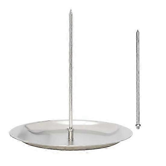 Al Pastor Skewer Vertical Stand for Tacos & Kebabs with 2 Removable Spikes 8" Shawarma Rack BBQ Grill Accessory