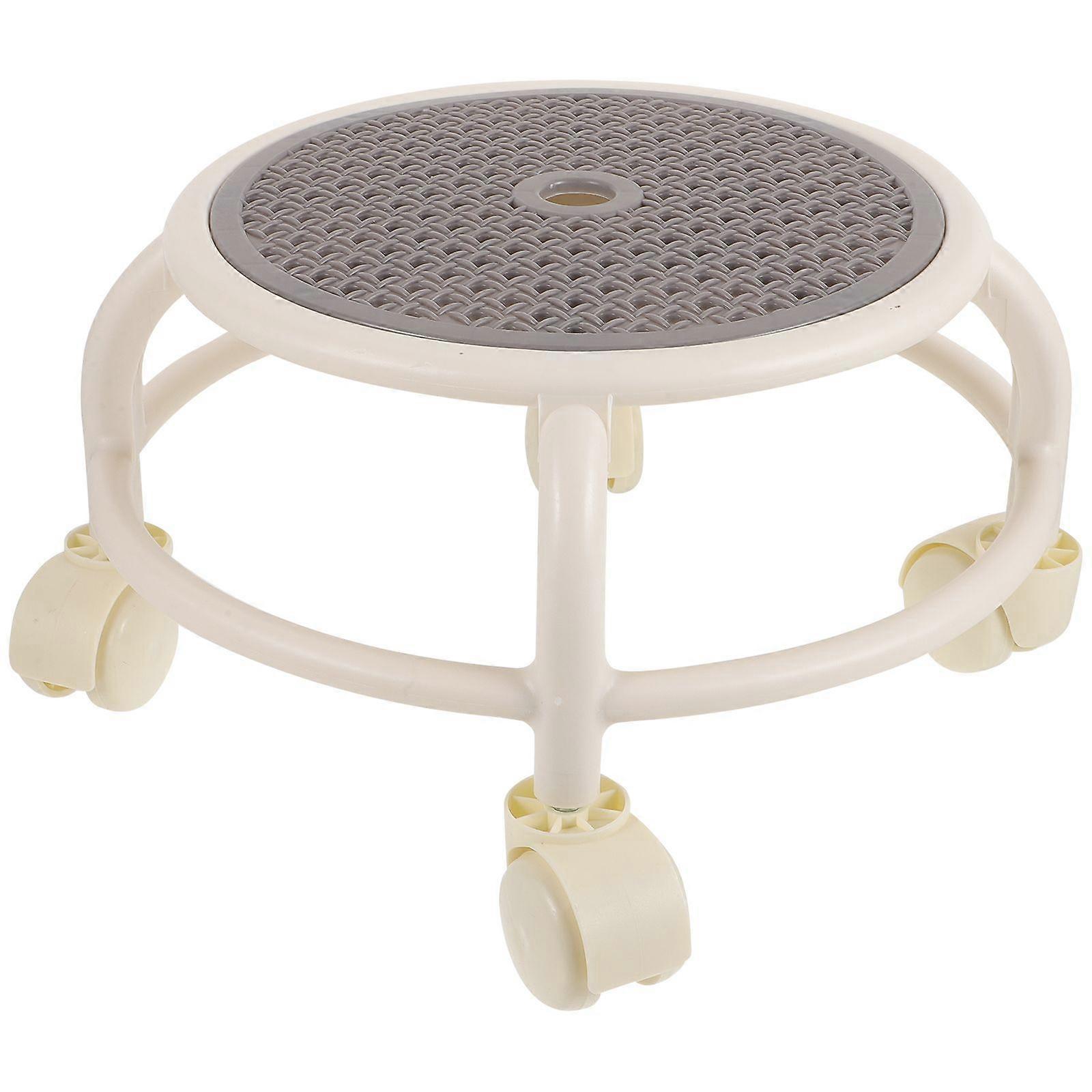 Low Stool with Wheels Swivel Rolling Stool Small Stool Round Low Stool for Pedicure