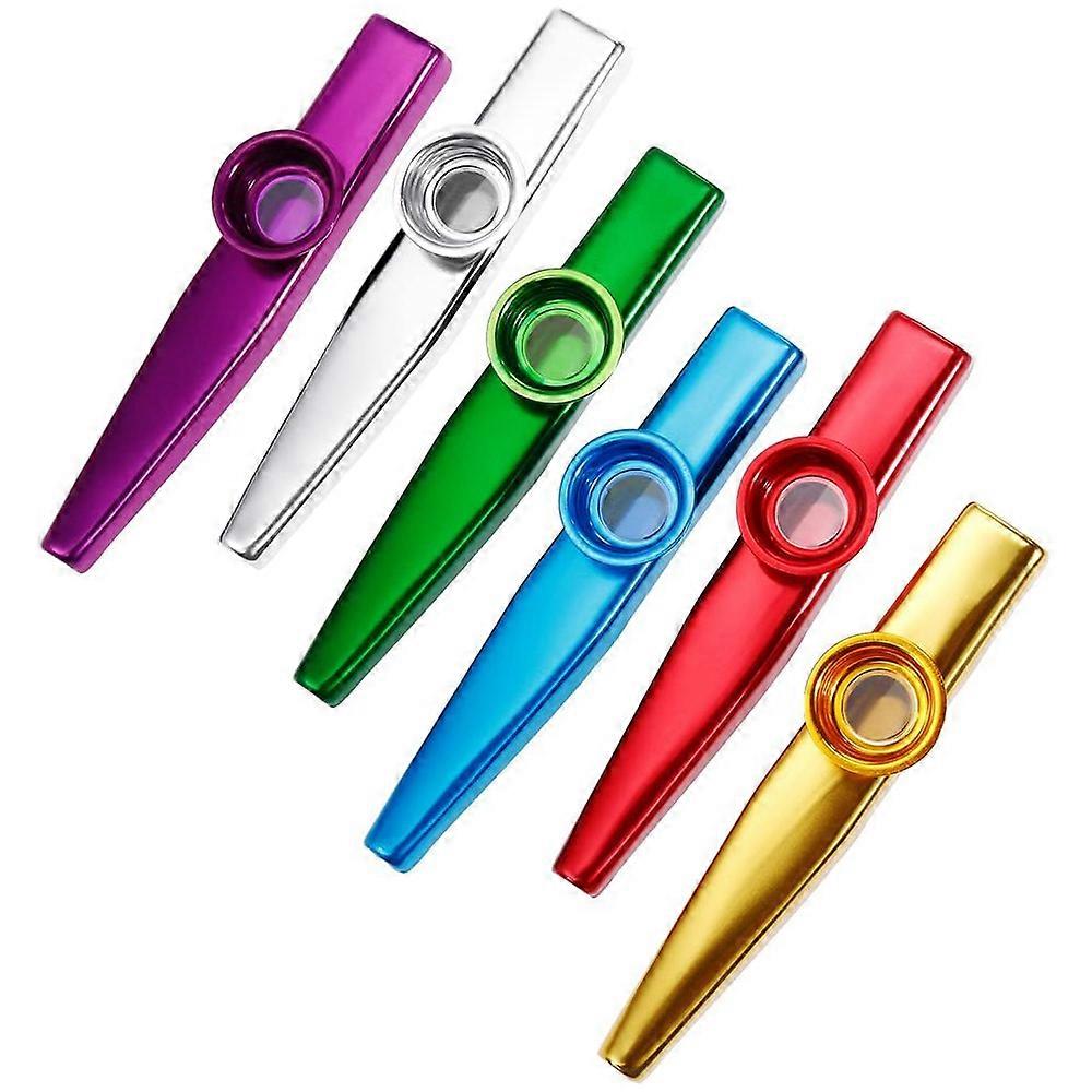 6 Piece Metal Kazoo Kazoo Set in 6 Colors Ukulele Instruments