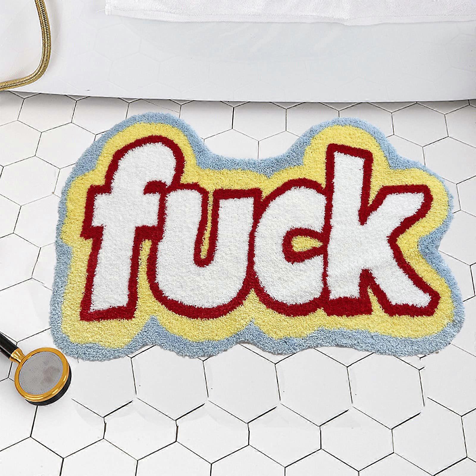 Thickened encrypted cooling flocked carpet FUK bathroom carpet soft microfiber bathroom mat non-slip machine washable bathroom carpet 40*60 cm