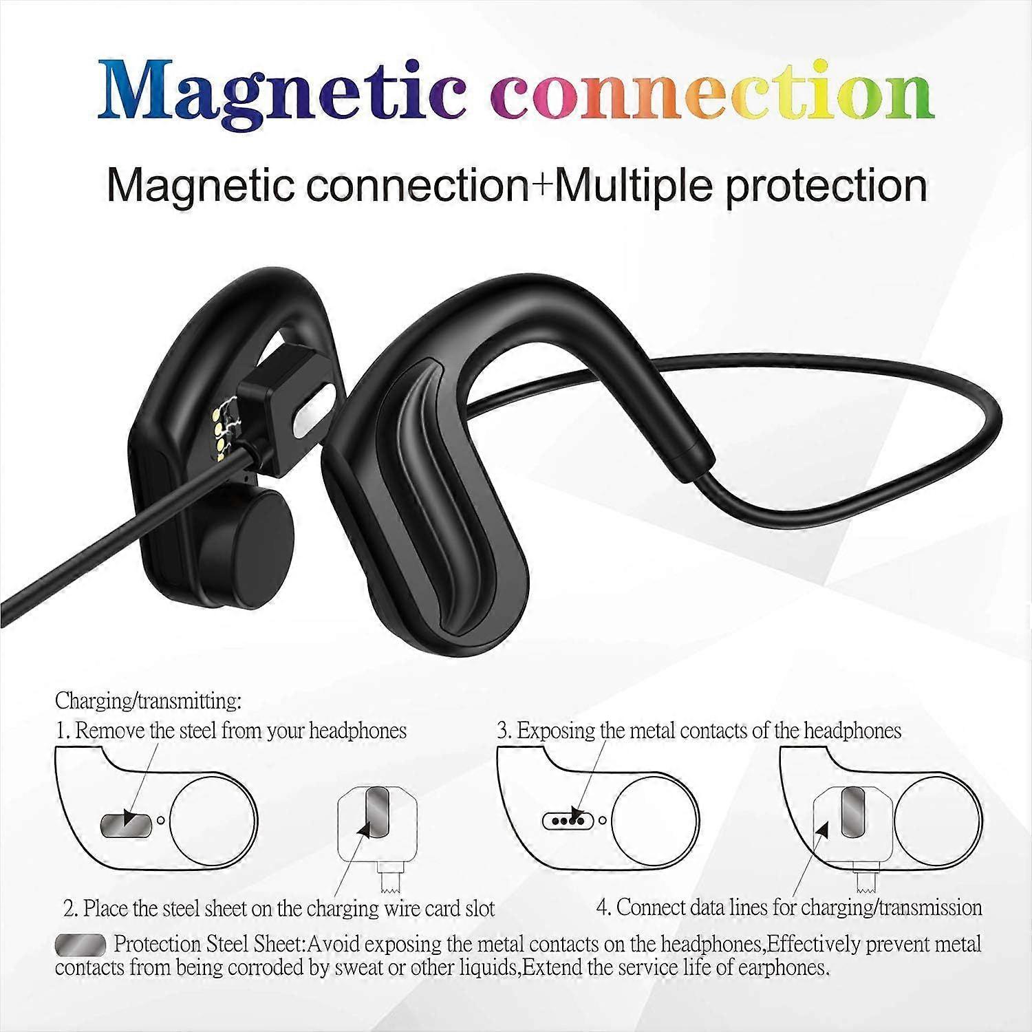 MP3 Player Swimming Headphones, Deep Waterproof