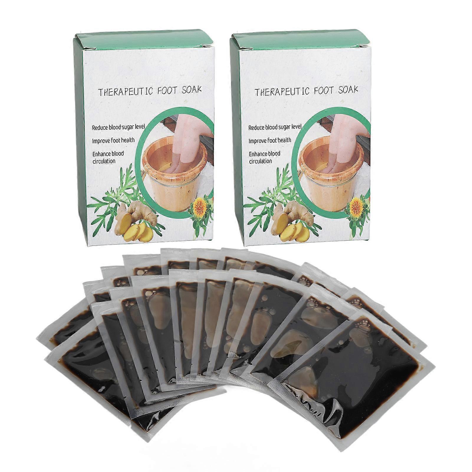 20pcs Sugar Control Foot Soak Relieve Tired Deep Cleansing Herbal Foot Soak Pack for Elederly