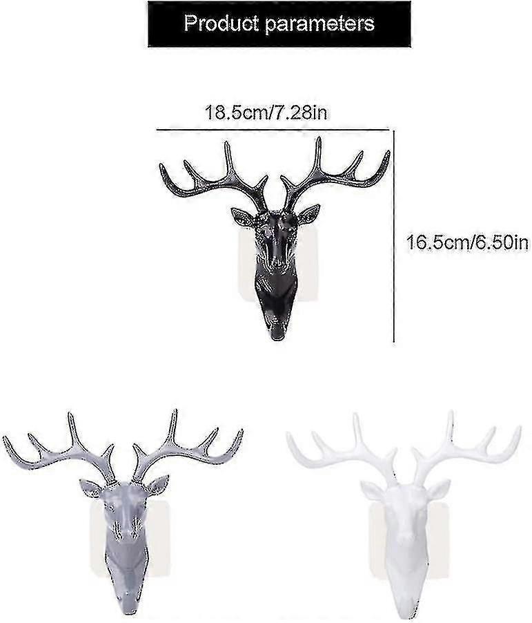 Ruiting 3 Pieces Door Hooks Key Hooks American Antlers Hooks For Keys Clothes