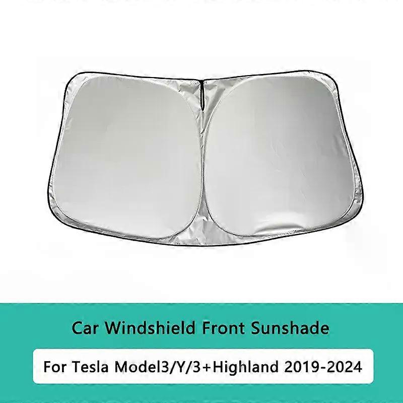 Upgraded Windshield Sunshade for Tesla Model 3 Highland 2024 Car Folding Front Window Sun Shade Cover Heat Protection Model 3/Y