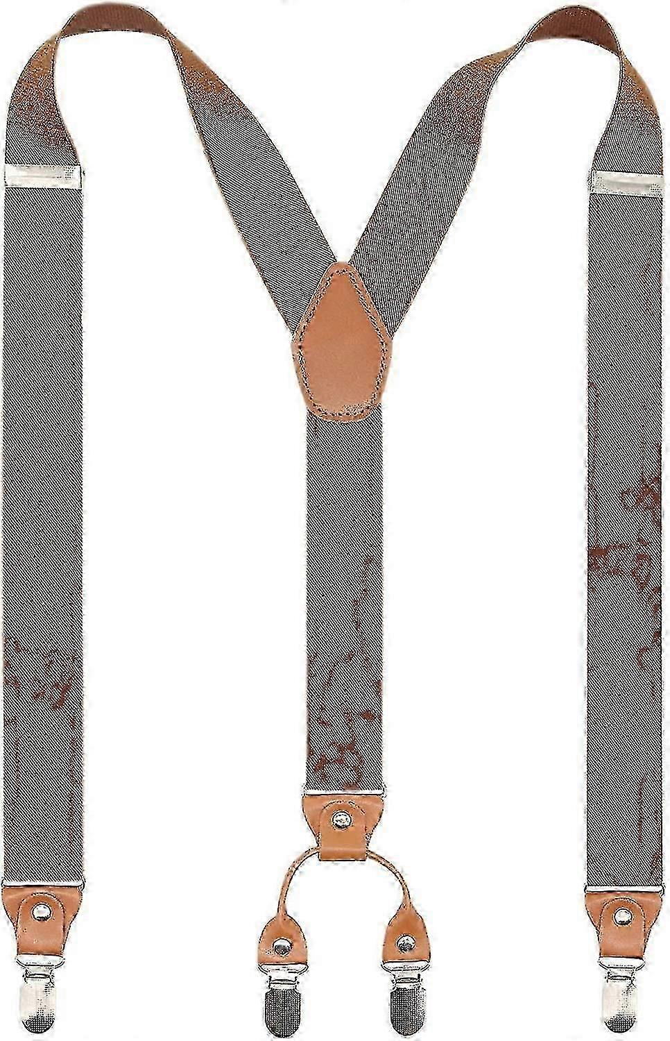 Mens Y-back 4 Metal Clip Elastic Wide Suspensórios Perfeitos para Suspensórios de estilo elástico casual e formal e ajustável para homens e mulheres com st