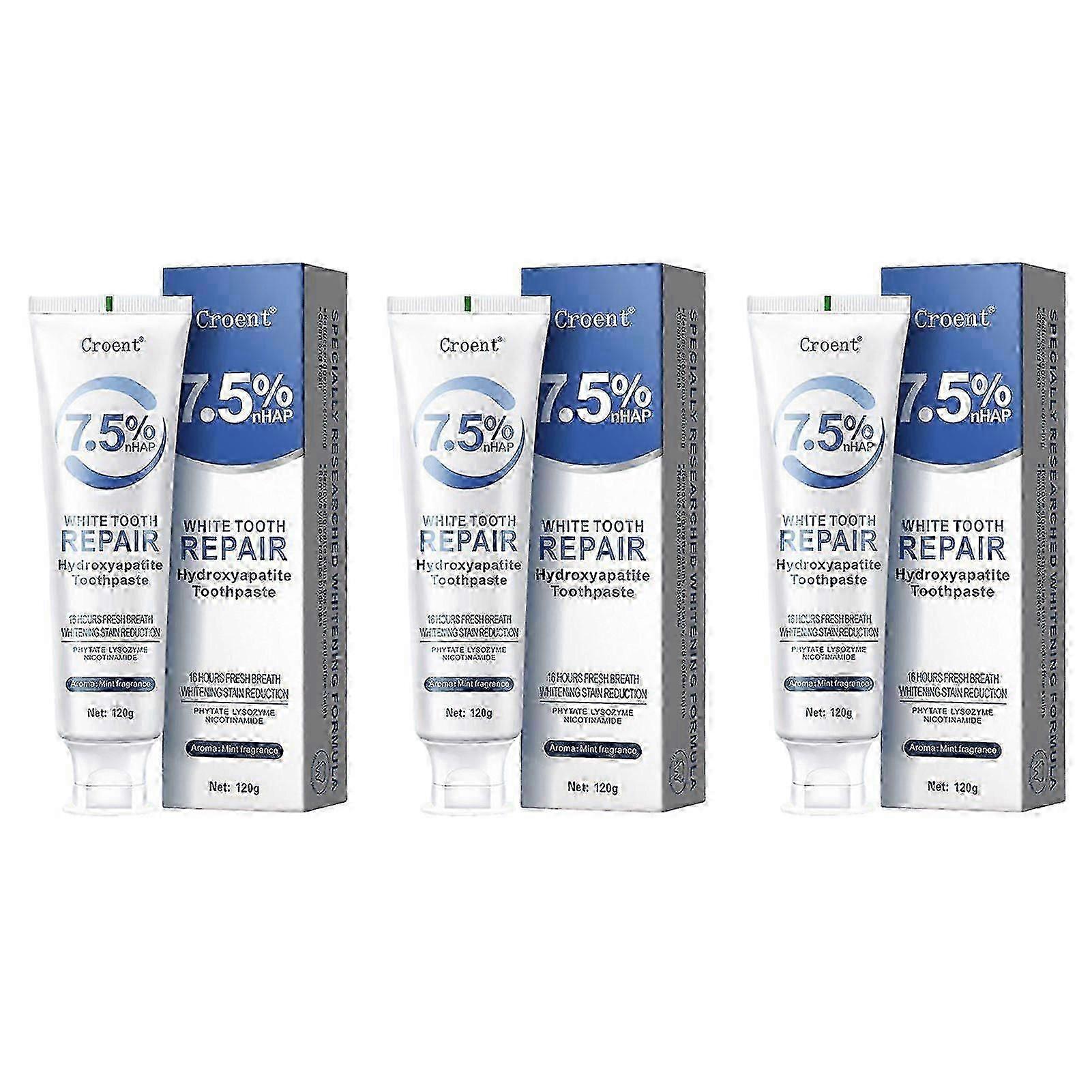 1-3pcs Hydroxyapatite Toothpaste for Enamel Protection,Gentle Mint, Fresh Breath