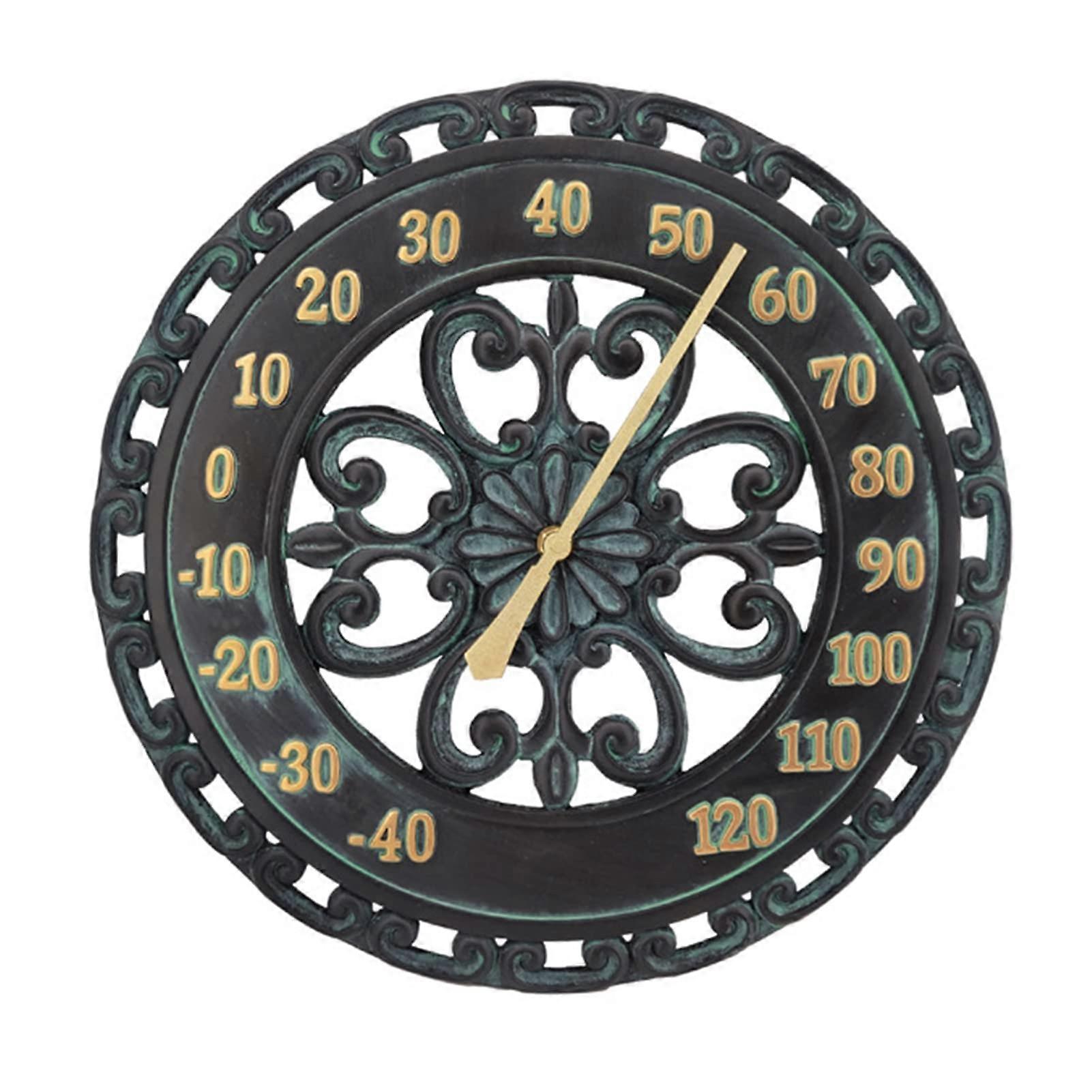Outside Thermometers for Patio, 13.5 Inch Thermometer Large Numbers Traditional Analogue Dial Display