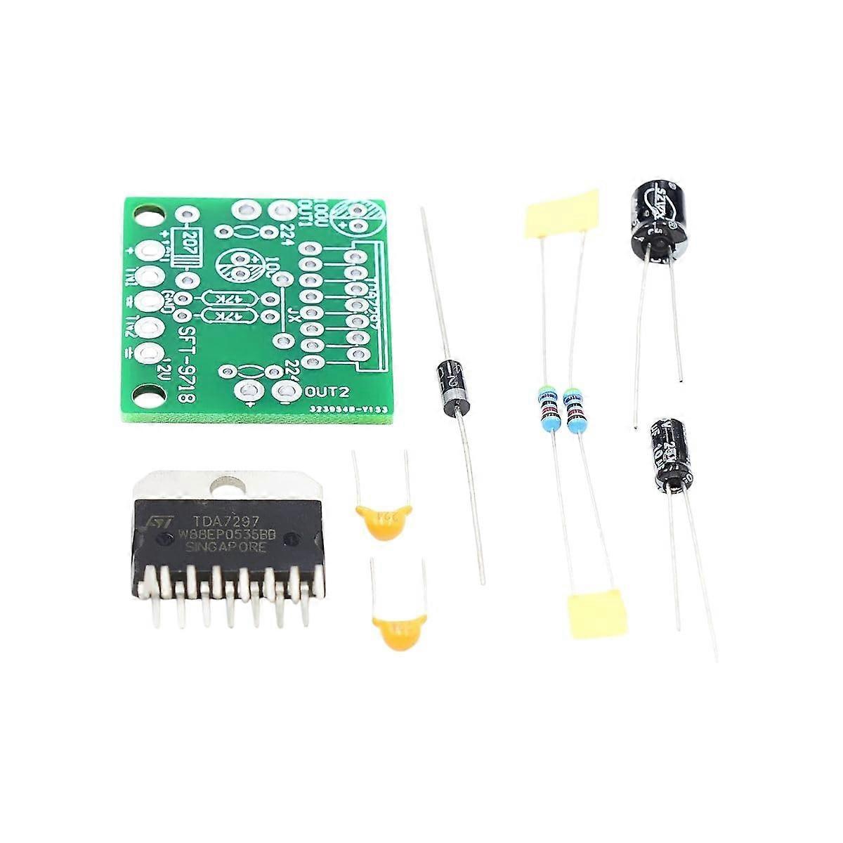 TDA7297 Amplifier Board Spare Parts Dc 12v Grade 2.0 Audio Encoding 15w Electronic DIY Kit  for Arrival  High for Quality