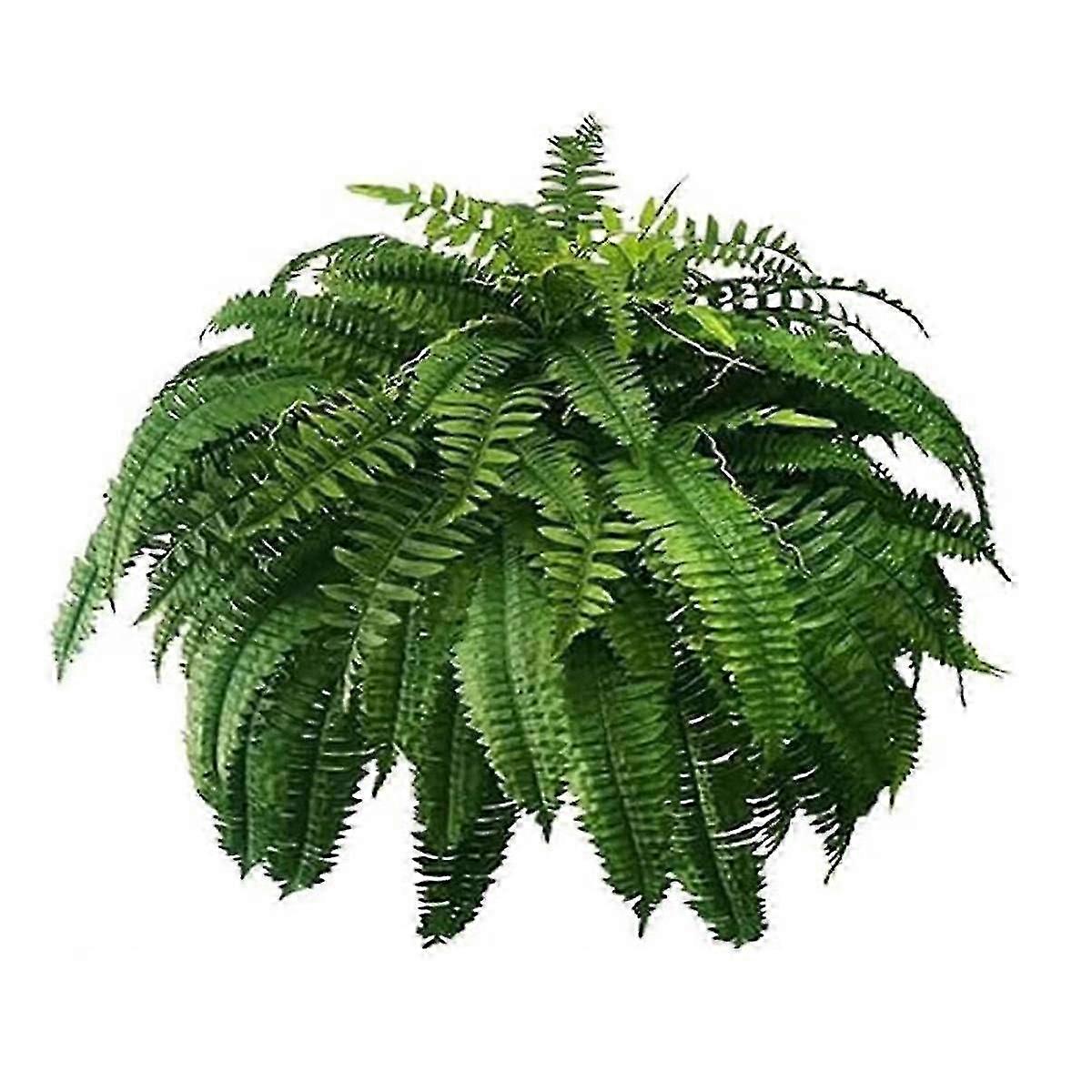 UV Resistant Lifelike Artificial Boston Fern, Artificial Ferns for Outdoors, Faux Ferns Fake Ferns