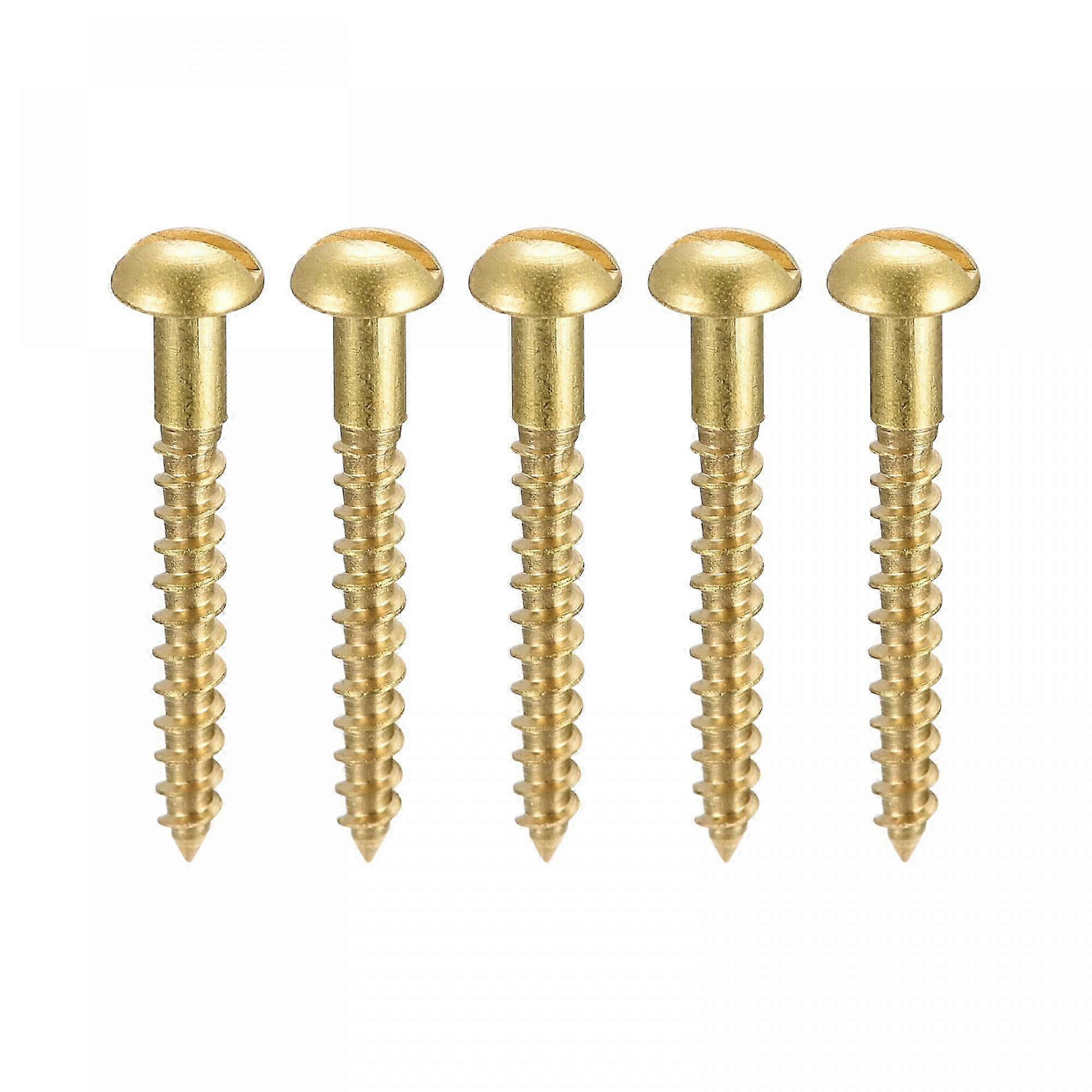 Ξύλινες βίδες M2.5 X 20mm με σχισμές στρογγυλές επικεφαλής βίδες ορείχαλκου μόνες τρυπώντας 100 τεμ SZRG Α-Δ