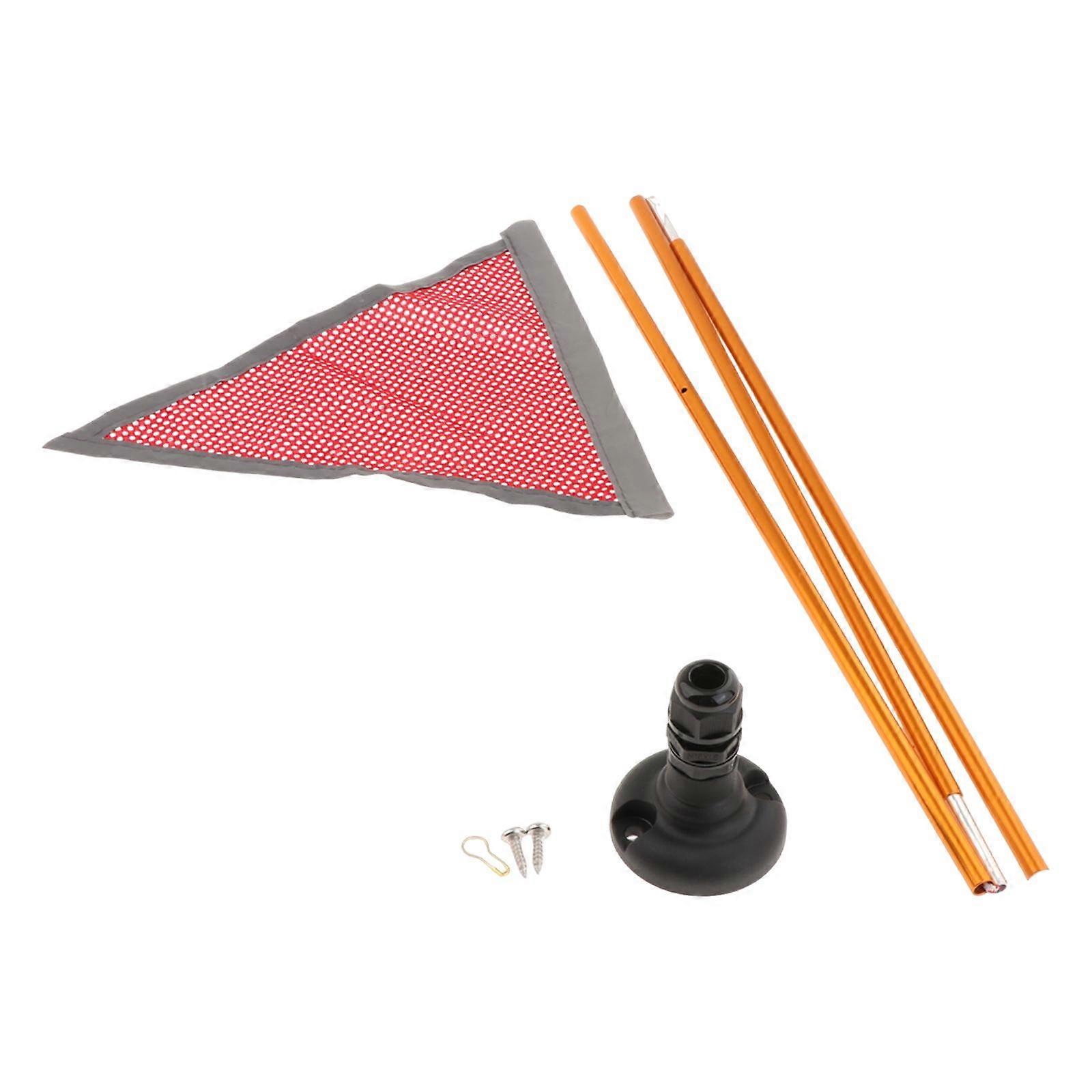 Kayak Safety Flag Mount Kit 4ft Flag High Visibility Easy Installation Sturdy