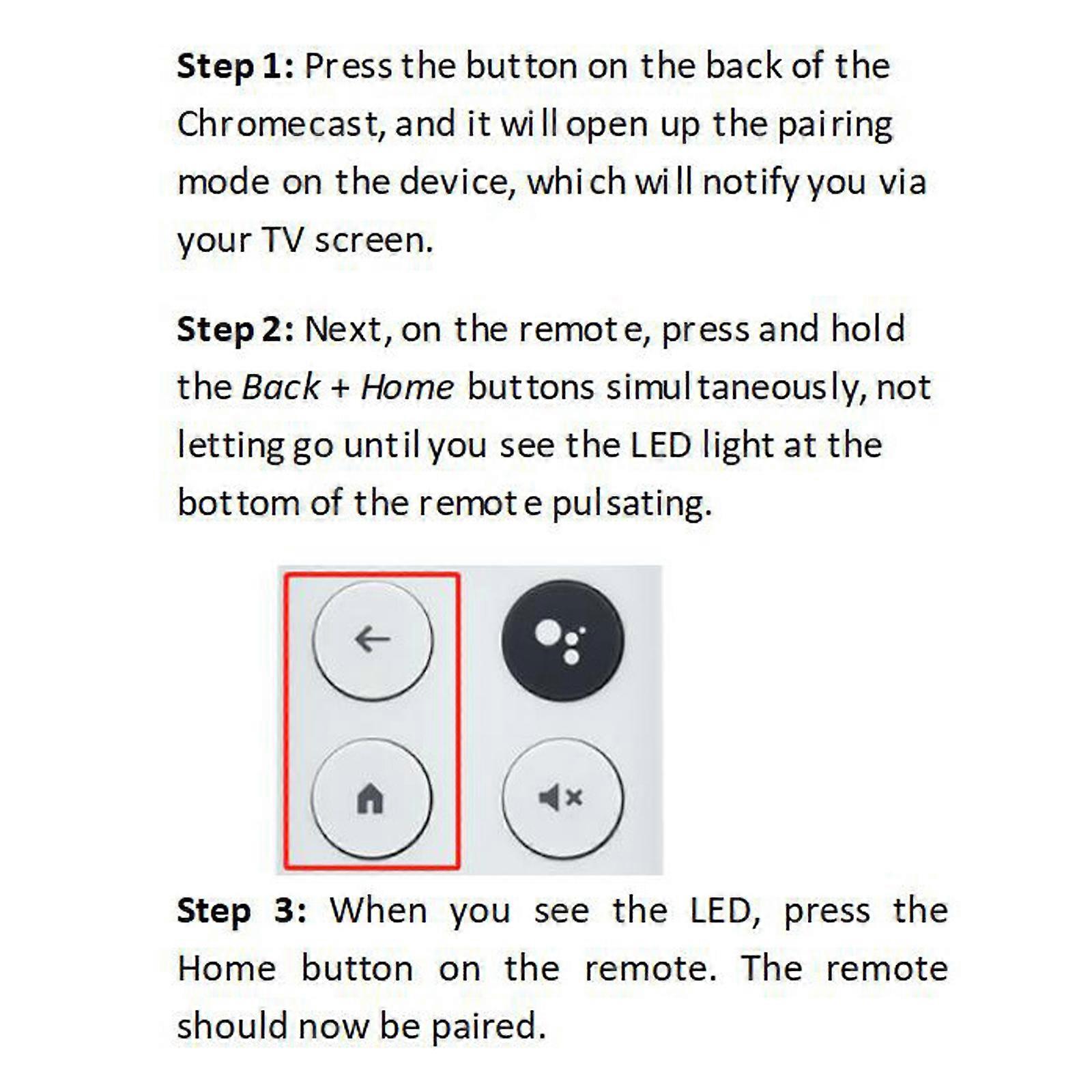 BT Voice Remote Control for 2020 GoogleChromecast 4K Snow G9N9N Replacement