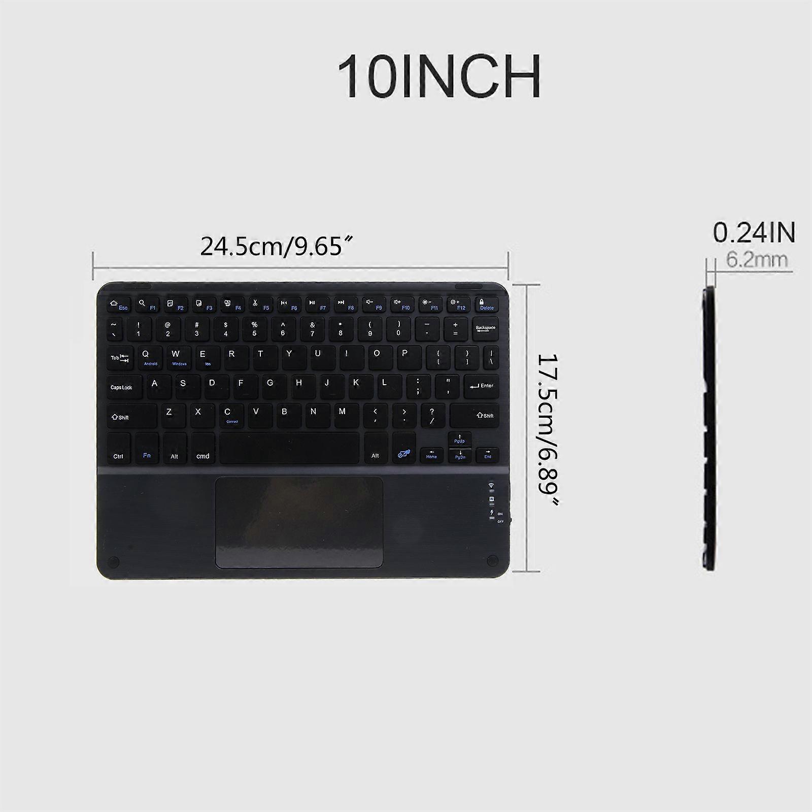 for Creative Durable Bluetooth-compatible Keyboard PC Laptop Computer Wireless Keyboard Replacement 7/9/10 Inch Portable  Black 9