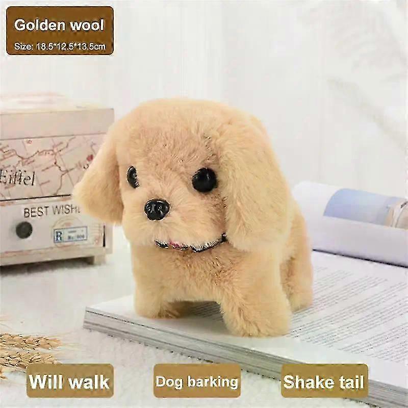 Electric Puppy Kawaii Cute Can Walk Bark Nod Can Wag Tail Kids Toys Plush Toys Without Battery Simulation Electronic Toys