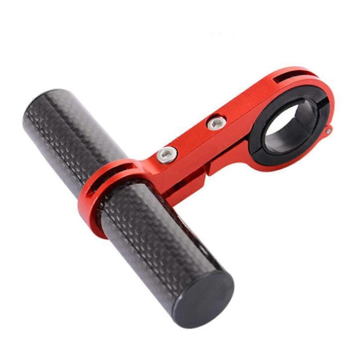Homieco Bicycle Handlebar Extender Carbon Fiber Single Clamp Extension Mount Holder with Aluminum Alloy Bracket Space Wonder red