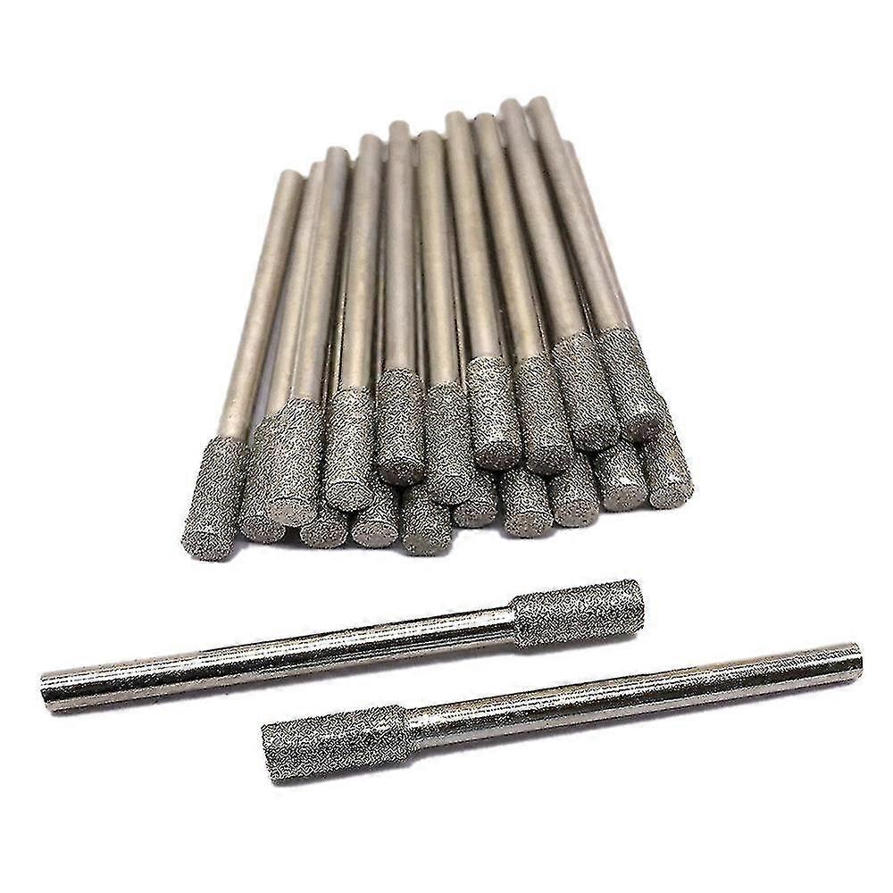 20 Pcs 4mm Diamond Grinding Bits Rotary Burr Set for Most Tools
