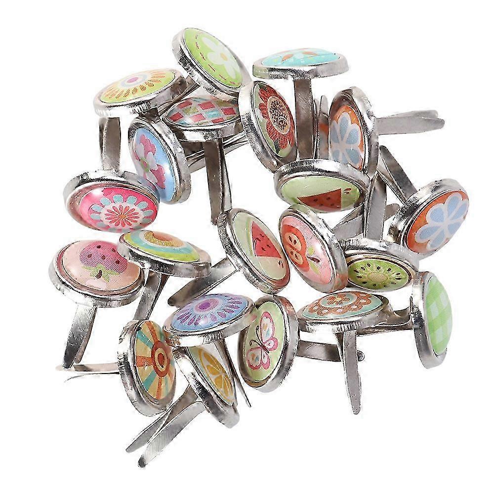 50pcs Practical DIY Craft Mini Brads Colorful Alloy Nails Decorative Nails