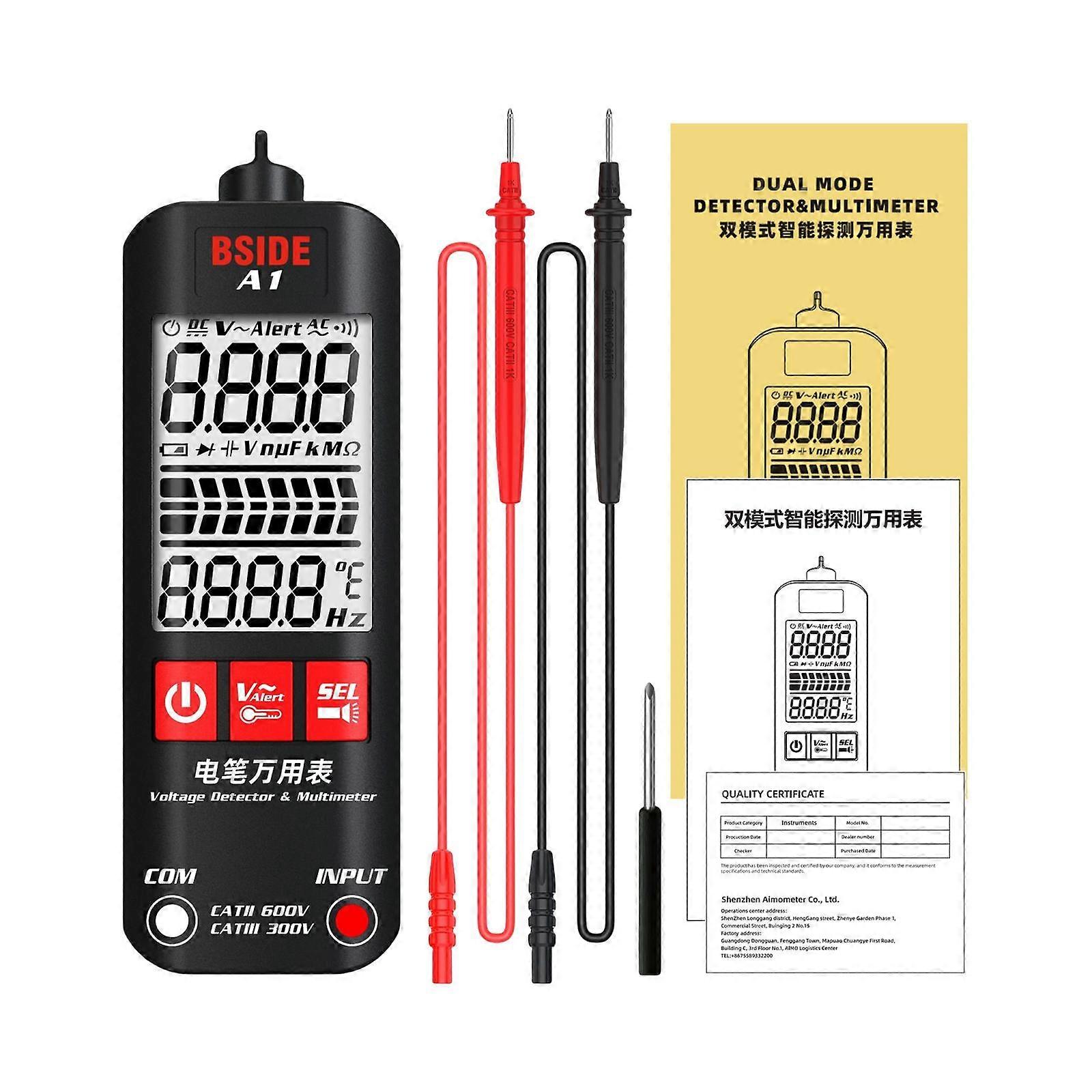 Pocket Voltage Multimeter Live/Neutral Wire Check Removeable Test Leads for Car