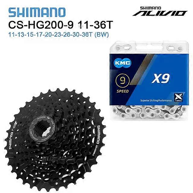 con  ALTUS CS HG200 9V 9-Speed Black MTB Cassette Sprocket 11-32/36T cassete 9v cubo k7 HG bicycle Cassette