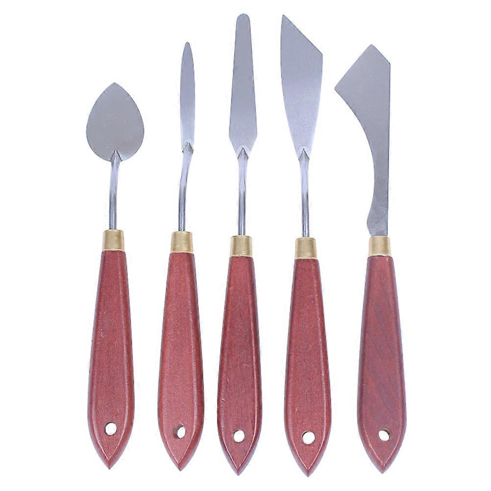 Brown Set with Wood Handle for Painting Use Made of 1 Set