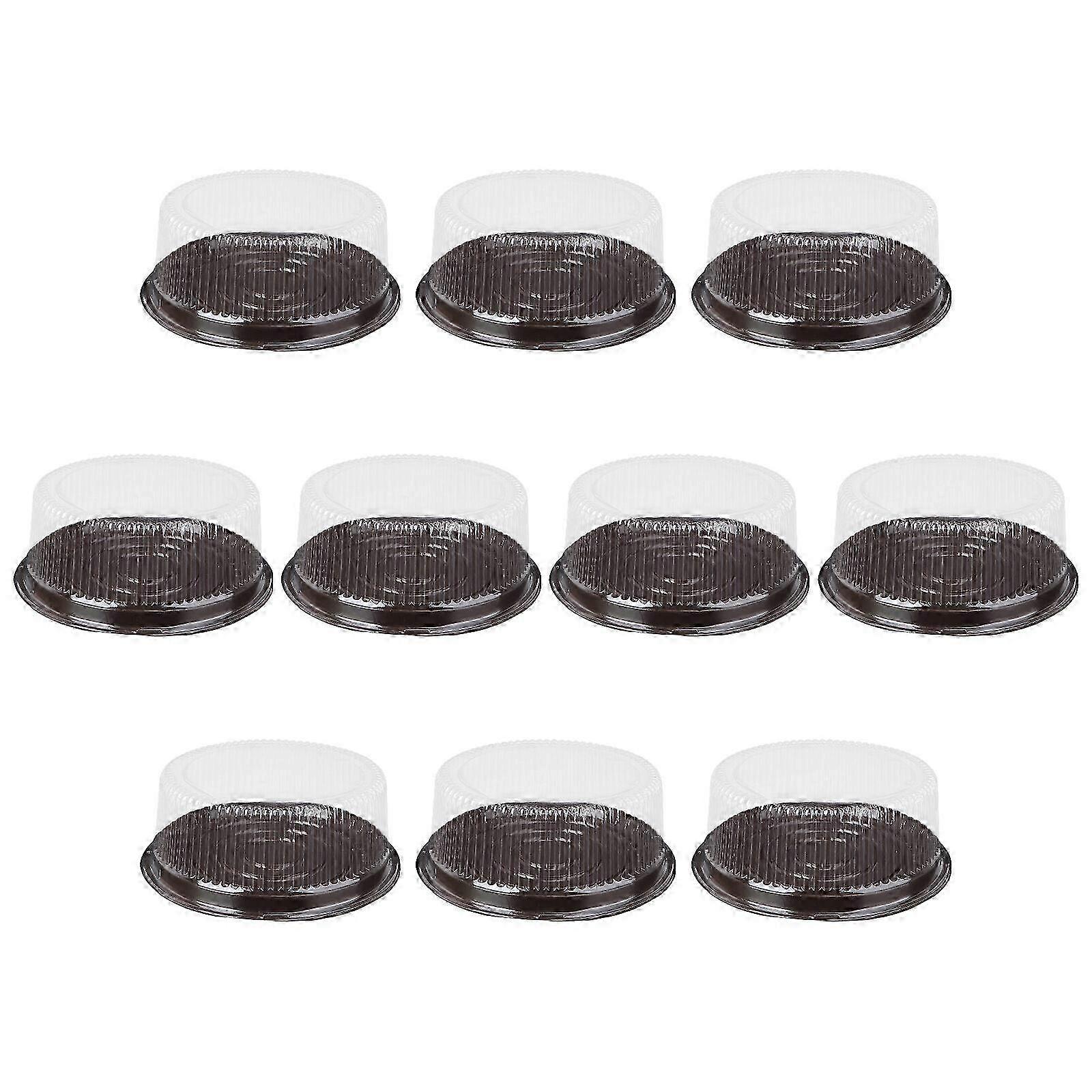 10Pcs 8 Inch Clear Plastic Cake Box Cupcake Dome Holders