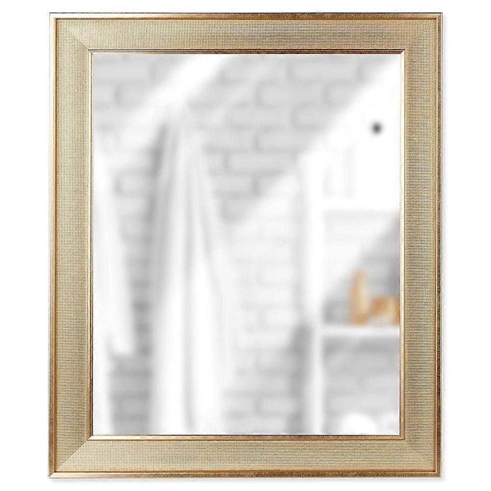 Rectangular wall mirror in gold 49.5x59.5 cm