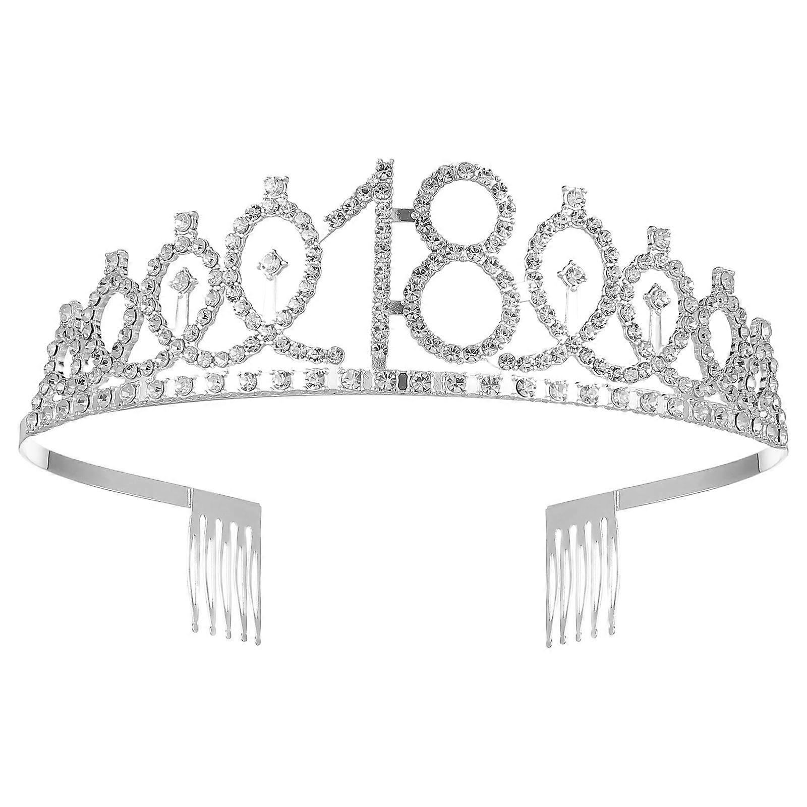 Festive Rhinestone Crown with Sturdy Alloy Comb, Designed for Use