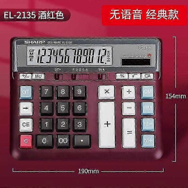 Sharp El-2135 Computer Large Button Calculator Bank Financial Accounting Special Large Desktop Office Business Calculadoras