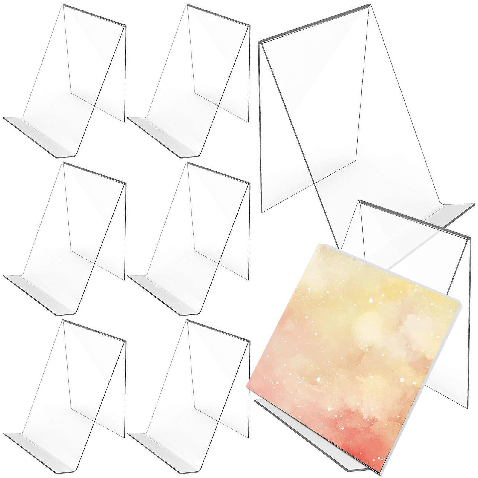Table Top Book Stand Clear Book Display Holder Shop Display 8Pcs