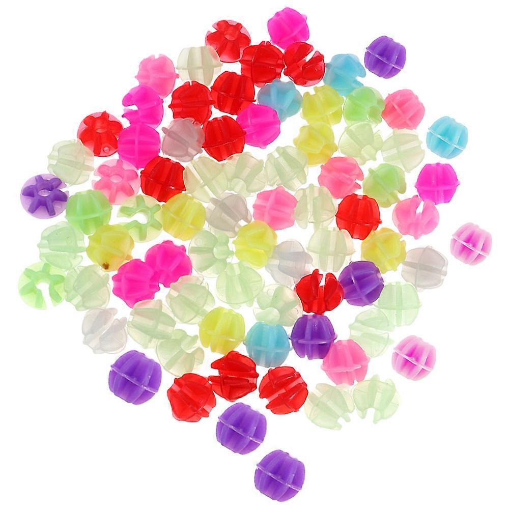 Bike Beads Plastic Bicycle Accessories Night Riding Assorted Color 1.3x1.5x1.5cm Luminous 180Pcs