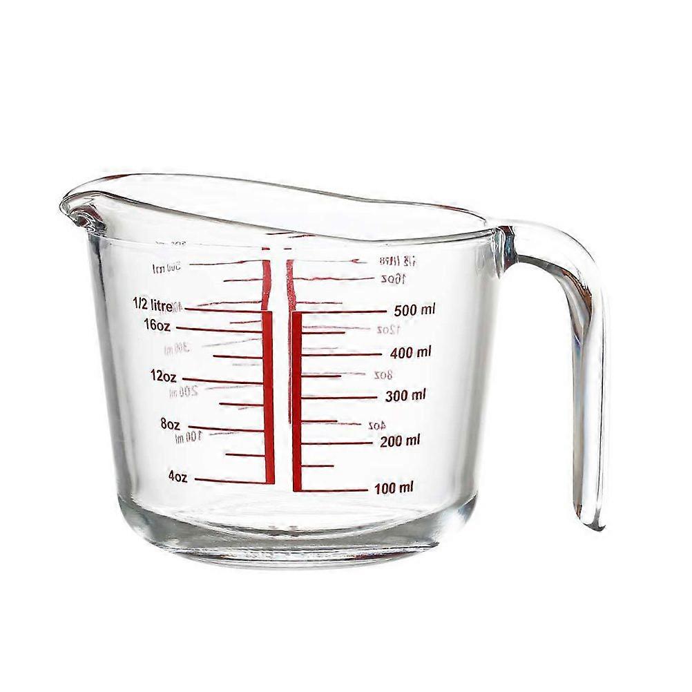 Graduated Mixing Cup High Borosilicate Glass Home Use 0.5L Measuring 1Set