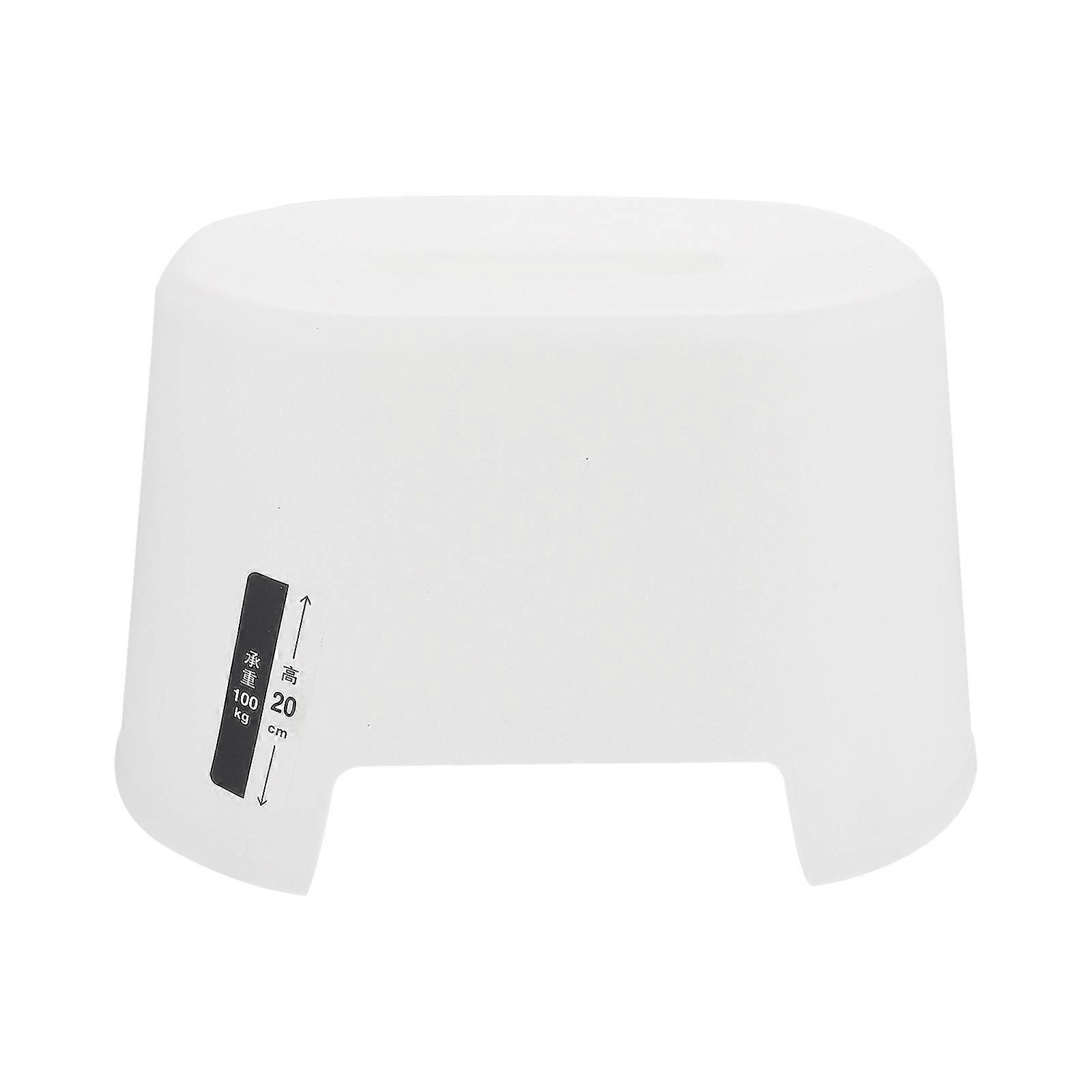 Stool Anti Slip Stepping Stool Living Room Stool Load Bearing White 33.4X24.7X19.5CM 1Pack