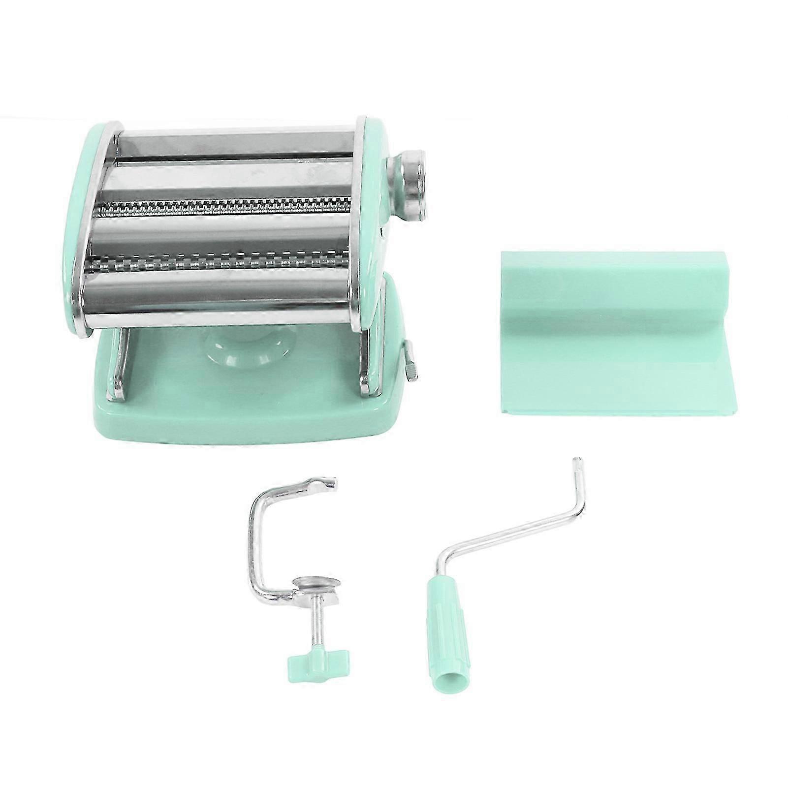 パスタメーカーマシン吸盤タイプ家庭用ステンレス鋼小型多機能ヌードルプレス手動ヌードルローリングマシングリーンサクションカップ2ナイフ