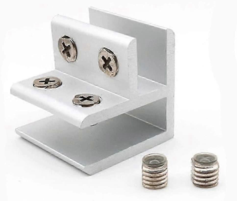 Set Of 4 90 Glass Clamps For Fixing Glass On Two Sides For Shower Panels, Shower Tables And Panels 10 To 12 Mm