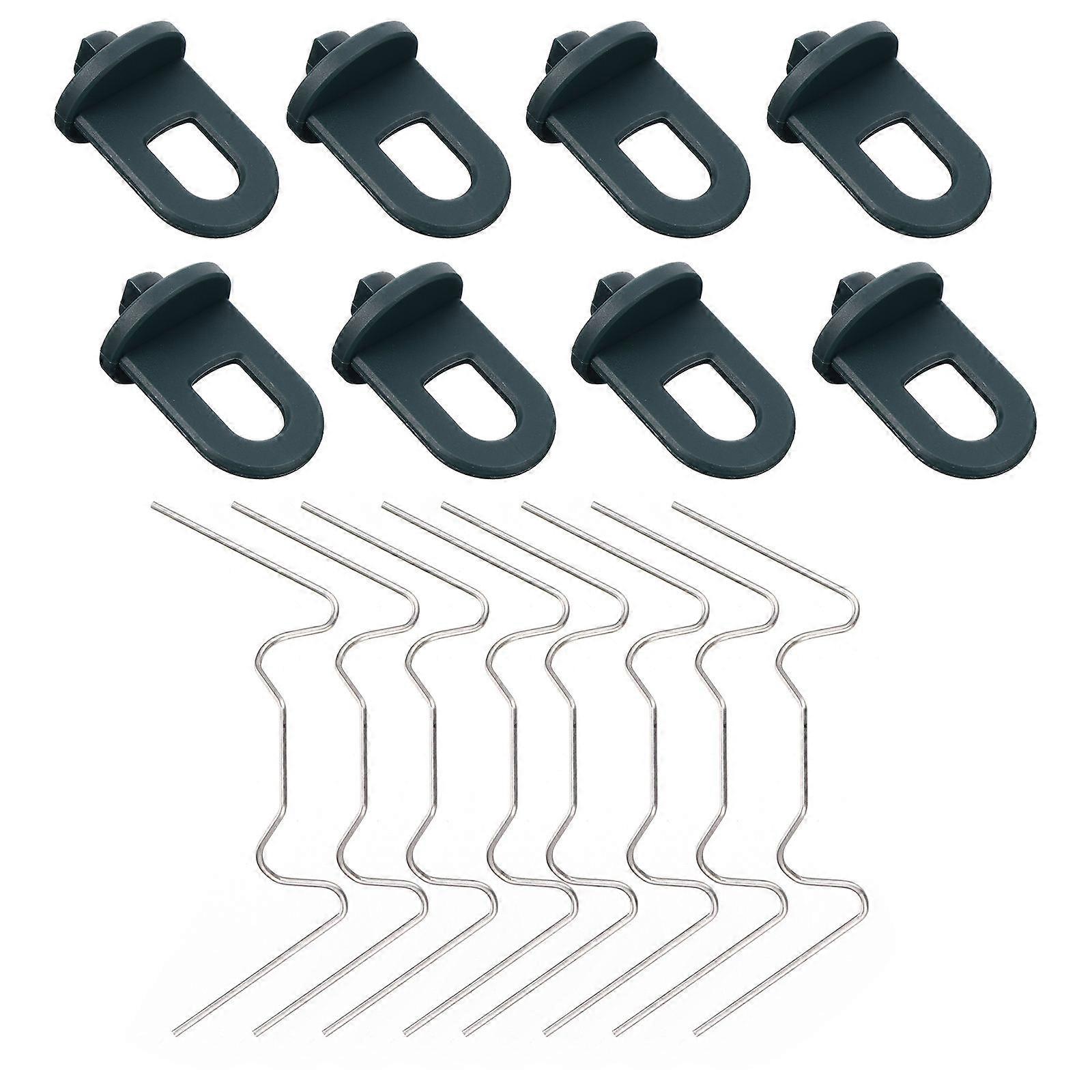 1 Set Durable Garden Supplies Stainless Steel Glass Clips & Plastic Hooks for Greenhouse Hanging Plants & Pot Organization