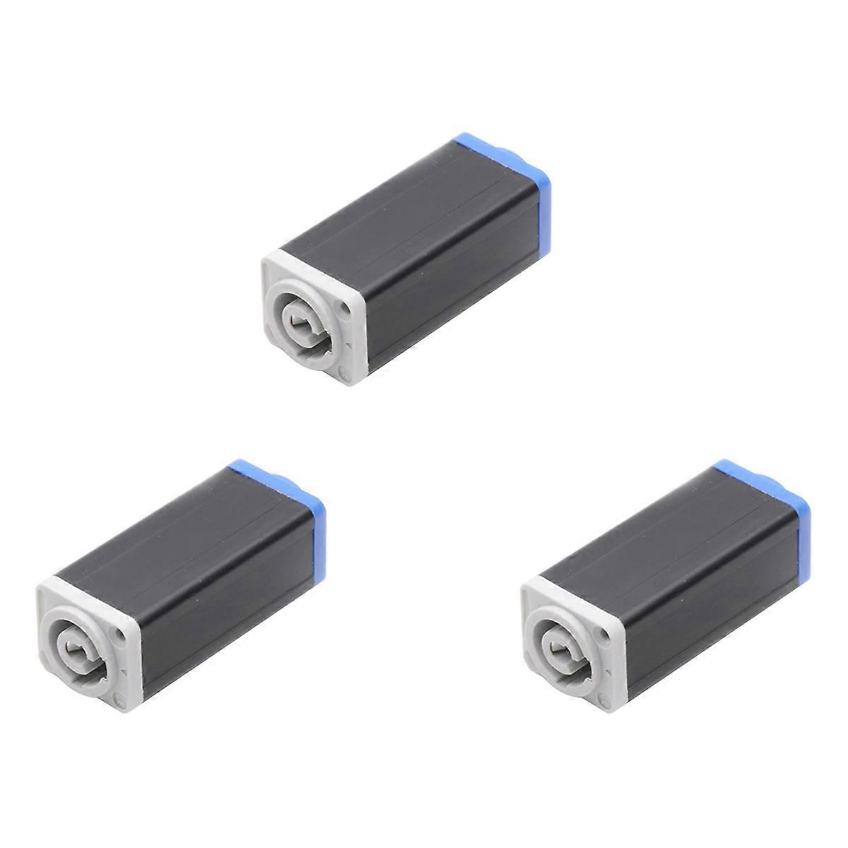 LED PowerCon AC Coupler Adapter Extender Connector Blue to White