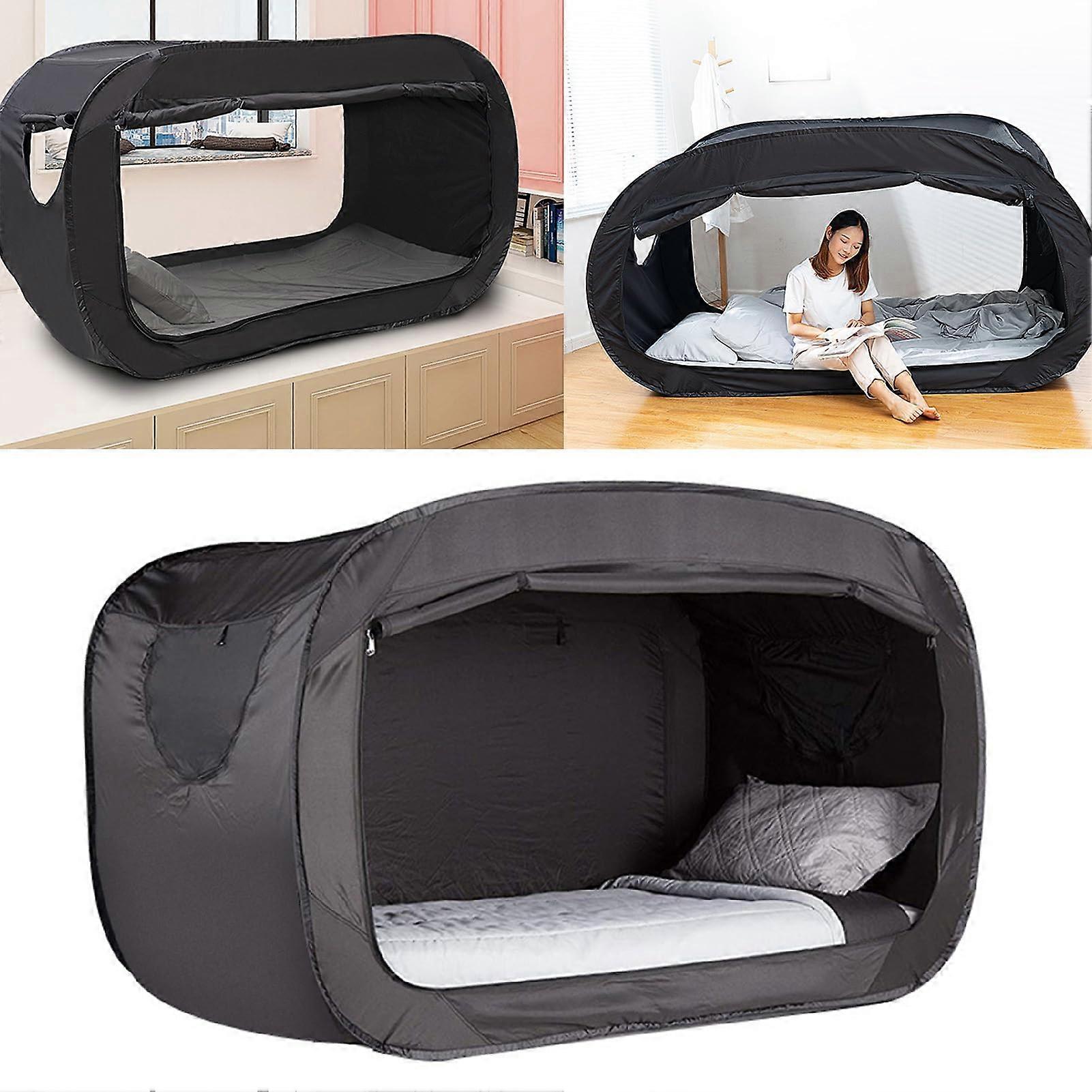 Folding Bed Tent Blackout Design for Adults, Full Canopy Bed Tent, Portable Sleeping Solution, Indoor Privacy