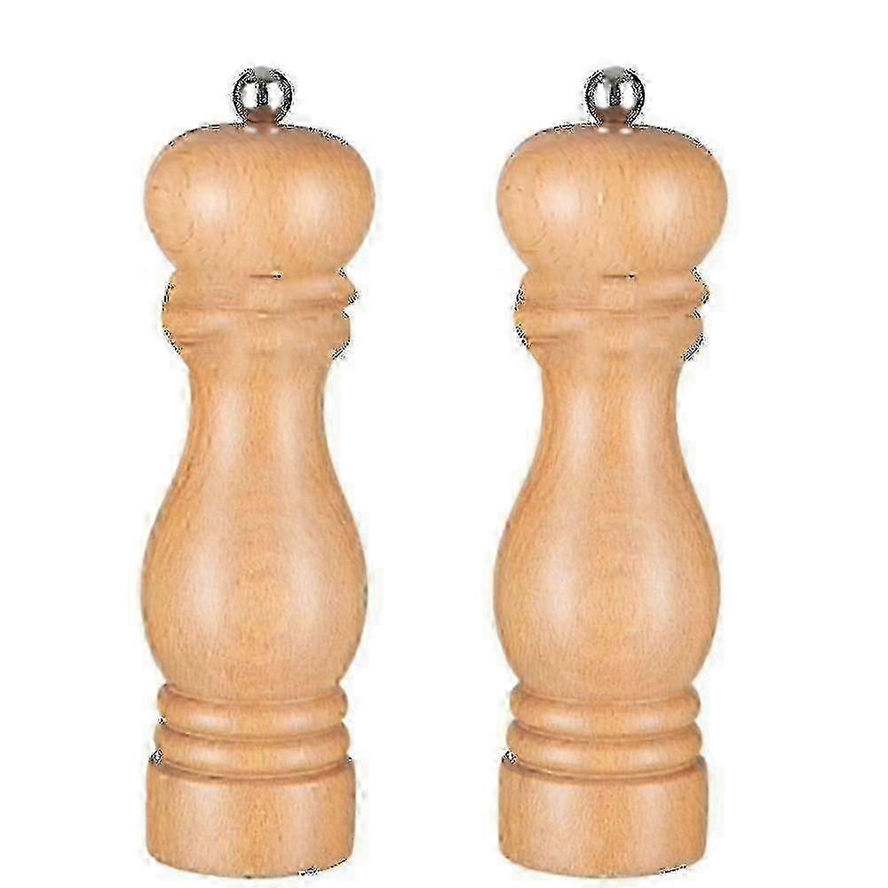 Manual Pepper Mills Set With Adjustable Coarseness, Refillable Spice Grinder