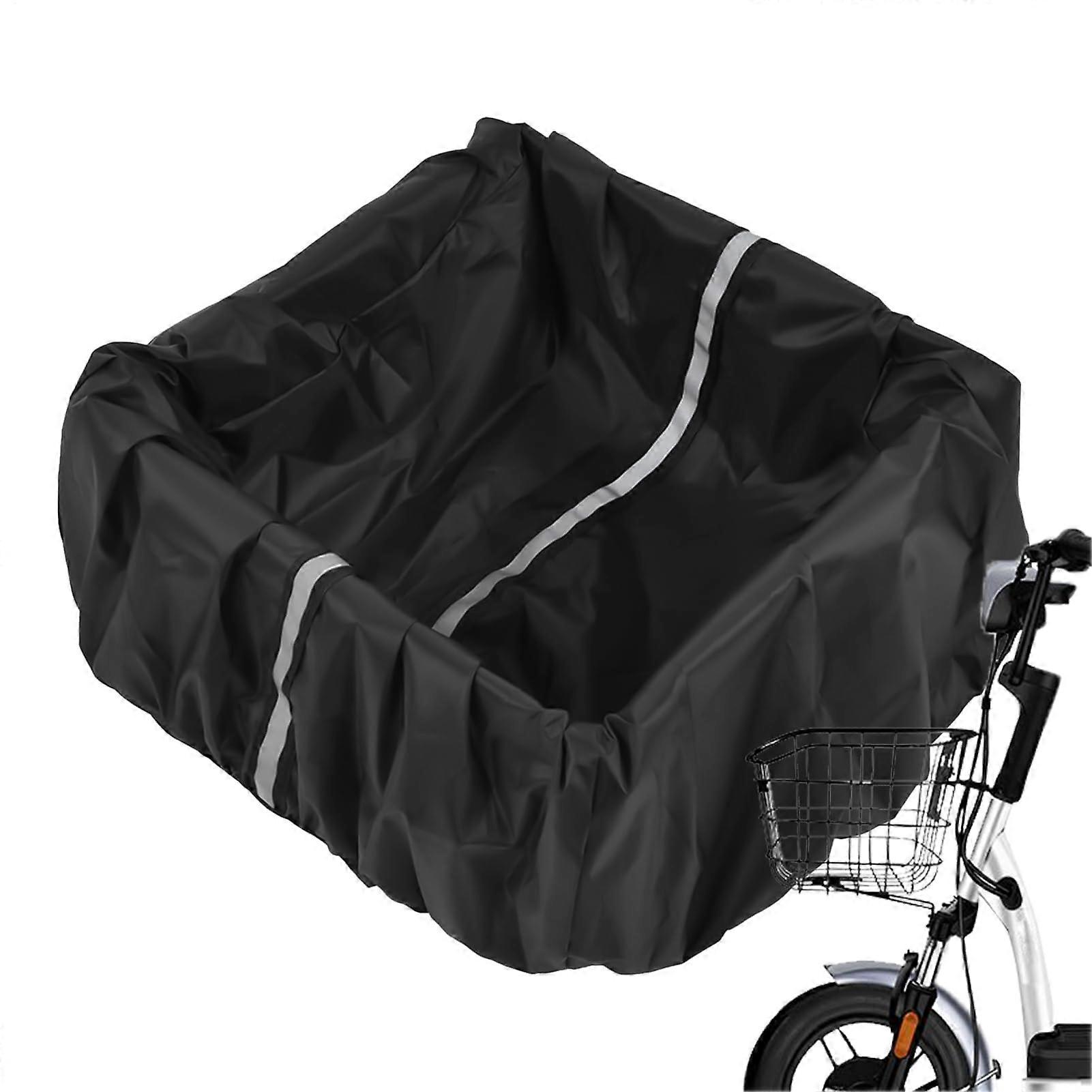 bicycle basket cover  Rainproof protector for cycle rack  Reflective urban riding shield