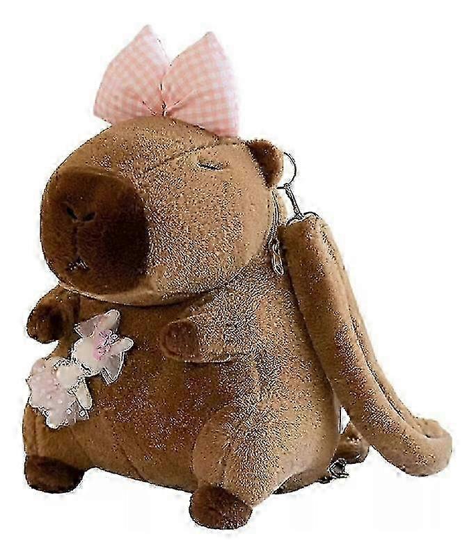 Plush Capybara Shaped Backpack Bag